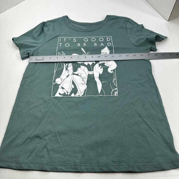 Disney Villains Women's Small It's Good To Be Bad Short Sleeve Tee Shirt Green - Picture 8 of 11